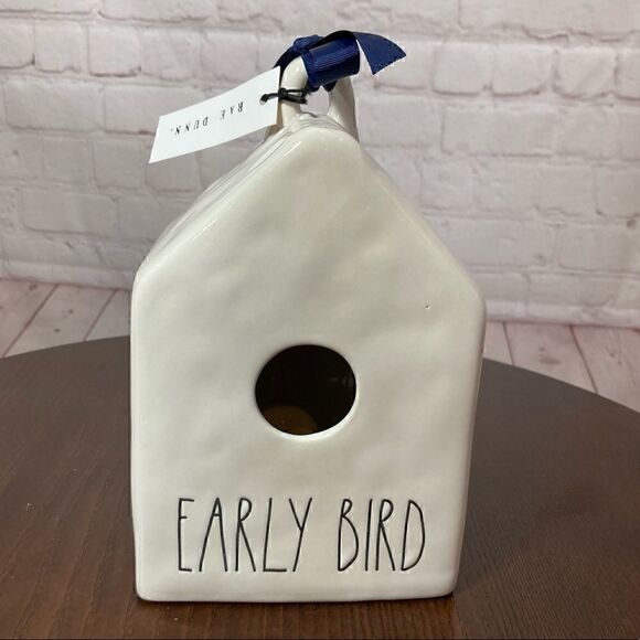 RAE DUNN COLLECTIBLE CERAMIC BIRDHOUSE early bird - Picture 1 of 5